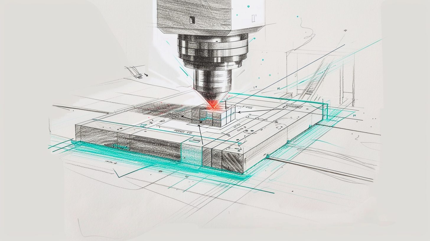 Illustration zum Blogartikel: Jenseits von Vibe Coding: Warum KI-gestützte Softwareentwicklung kein Spielzeug ist. Thematische Brand-Illustration im Colored-Pencil-Sketch-Stil, passend zum Artikelthema