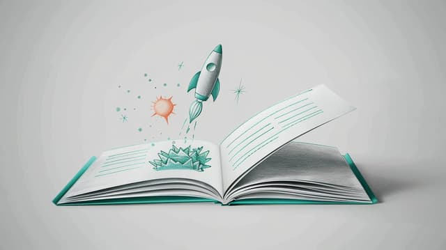 Titelseite des kostenlosen KI-Starter-Guides mit Sketch-Illustration