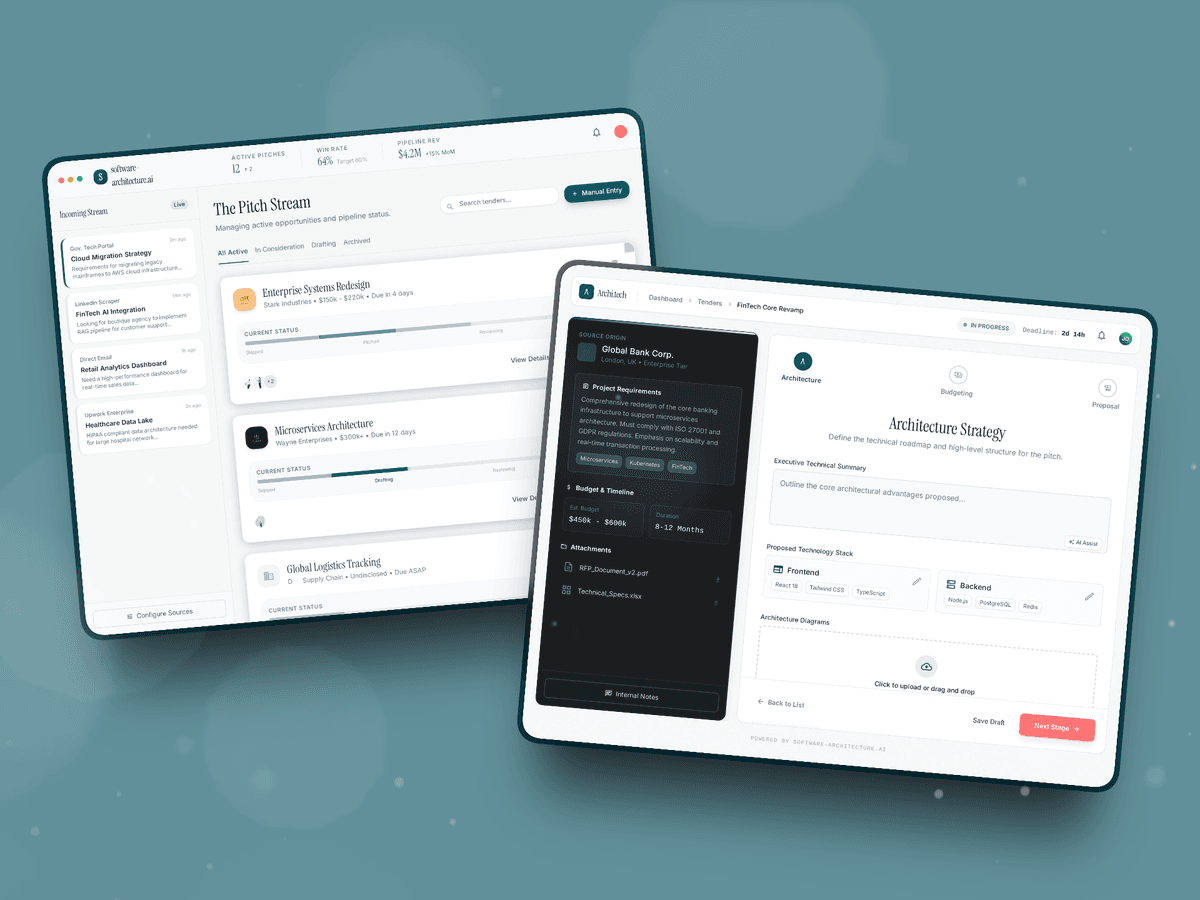 Illustration des MagicalTender-Systems für KI-gestützte Angebotserstellung